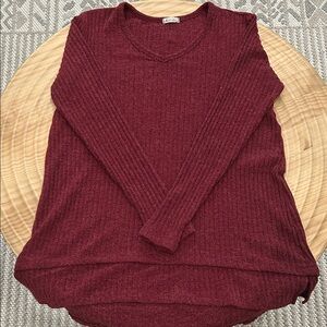 Women's Burgundy Sweater